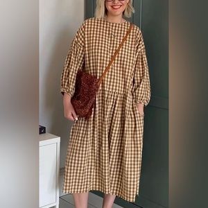 WORN ONCE April Meets October gingham dress